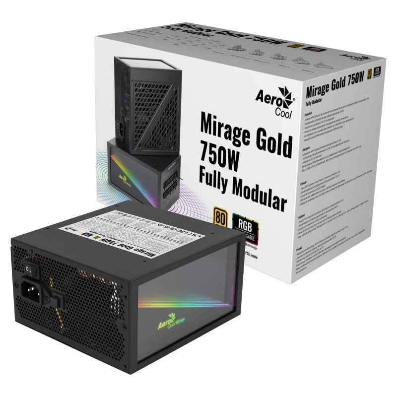 Aerocool Mirage Gold RGB 750W 80 Plus Gold Modular PcComponentes