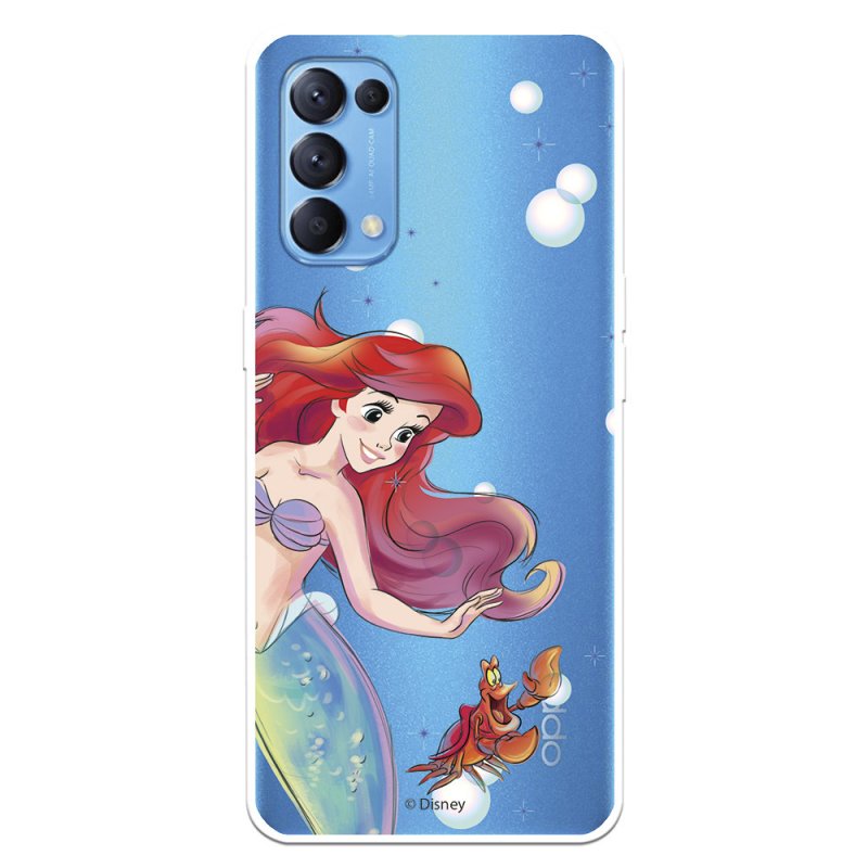 Estojo Oficial Disney Ariel E Sebastian Bubbles Oppo Find X Lite A