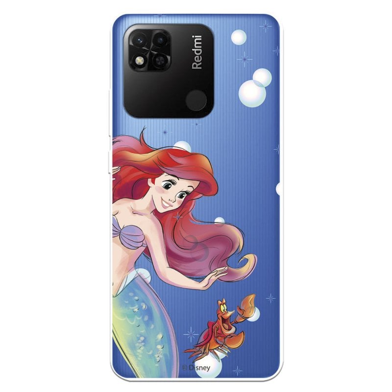 Estojo Para Xiaomi Redmi 10A Oficial Disney Ariel E Sebastian Bubbles A