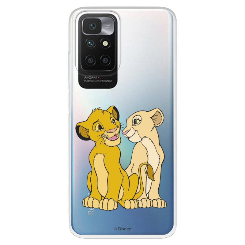 Estojo Para Xiaomi Redmi 10 Official Disney Simba E Nala Silhouette O