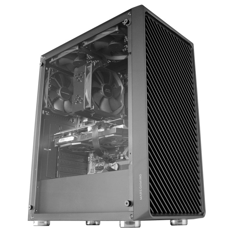 Mars Gaming Mc Semi Tower Atx Cristal Templado Usb Negra