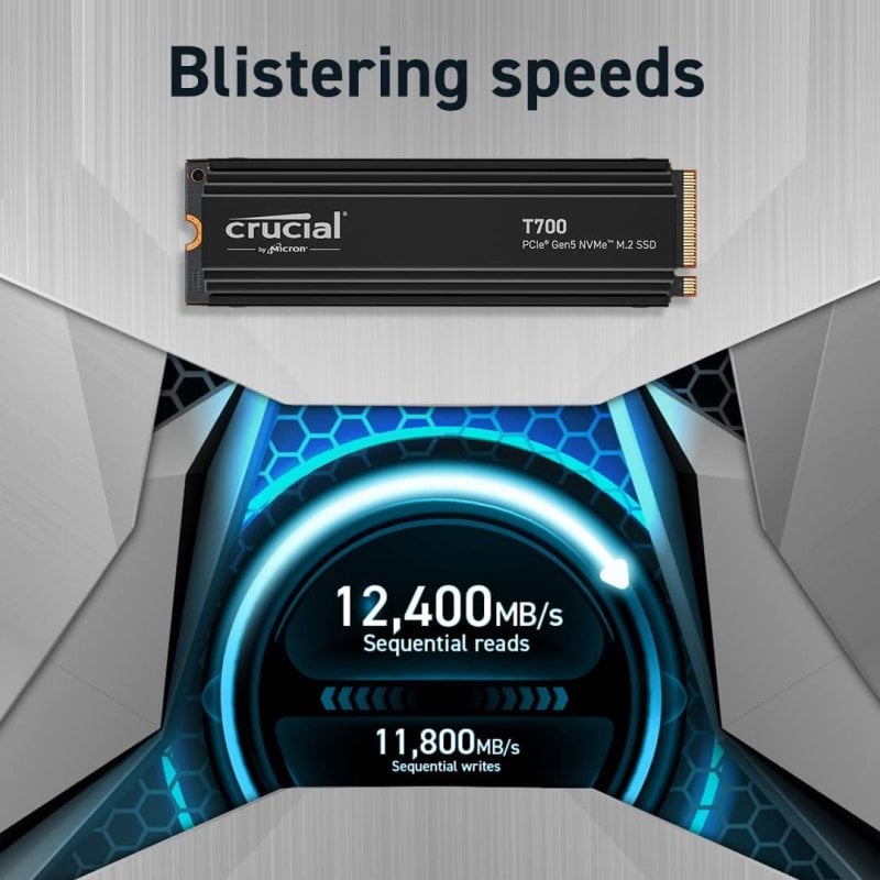 Crucial T700 4TB SSD PCIe Gen5 NVMe M 2 PcComponentes