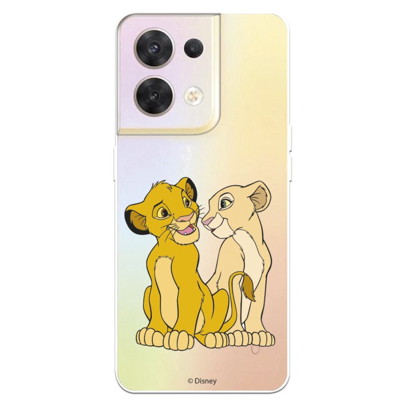 Capa Para Oppo Reno 8 Oficial Disney Simba E Nala Silhouette O Rei