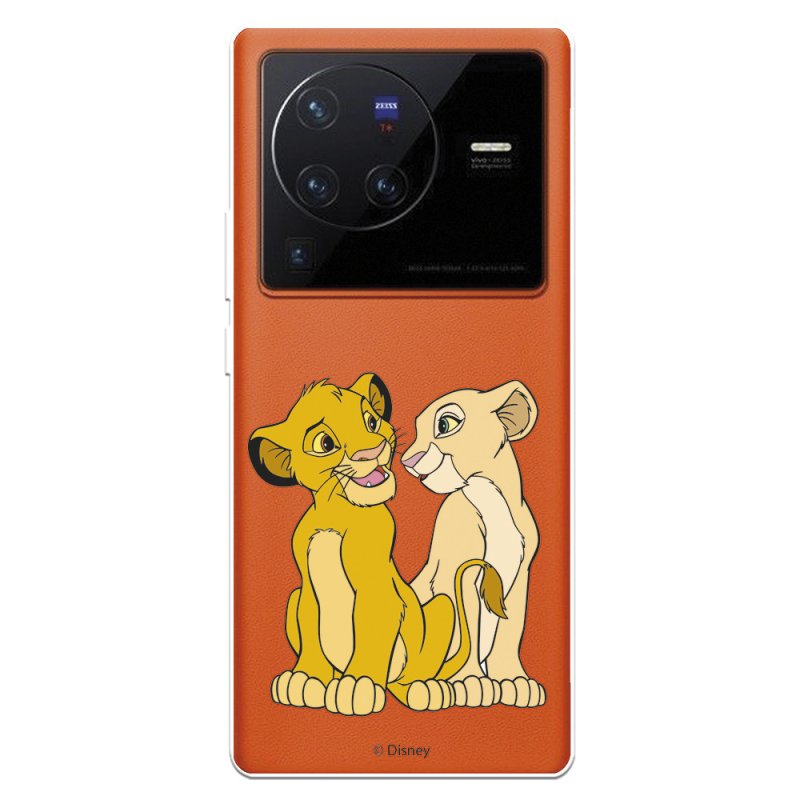 Capa Oficial Disney Simba E Nala Silhouette Para Vivo X80 Pro O Rei