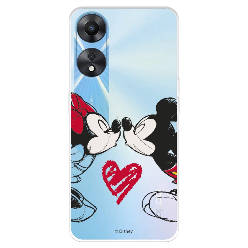 Capa oficial Disney Mickey e Minnie Kiss para Oppo A78 5g Clássicos