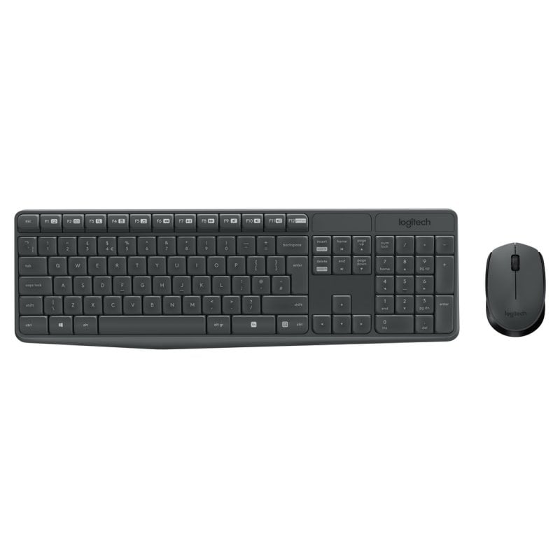 Logitech MK235 Combo Teclado Sem Fios Cinzento Layout QWERTY Inglês