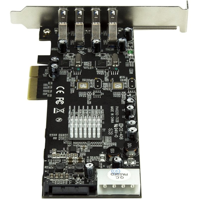 StarTech fr Carte Contrôleur PCI Express vers 4 Ports USB 3 0 avec 2