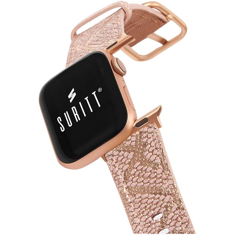 Suritt Paris Correa de Piel/Cuero Rosa con Adaptadores Dorados para Apple  Watch 42/44mm | PcComponentes.com