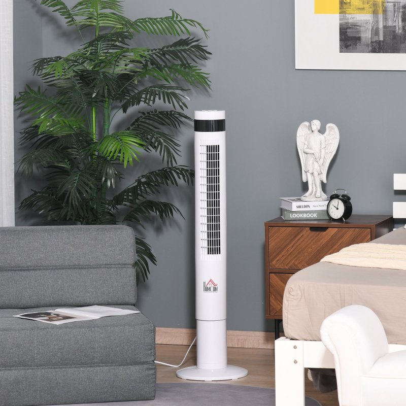 Homcom Ventilador Torre W Blanco Pccomponentes