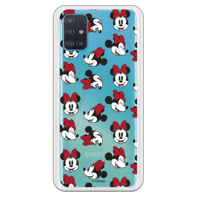 Funda Oficial de Disney Minnie Caras Transparente Clásicos Disney para Samsung Galaxy A51 Funda Oficial de Disney Minnie Caras Transparente Clásicos Disney para Samsung Galaxy A51