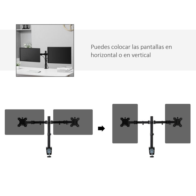 Vinsetto Soporte De Mesa Brazos Para Monitor Vesa X M X