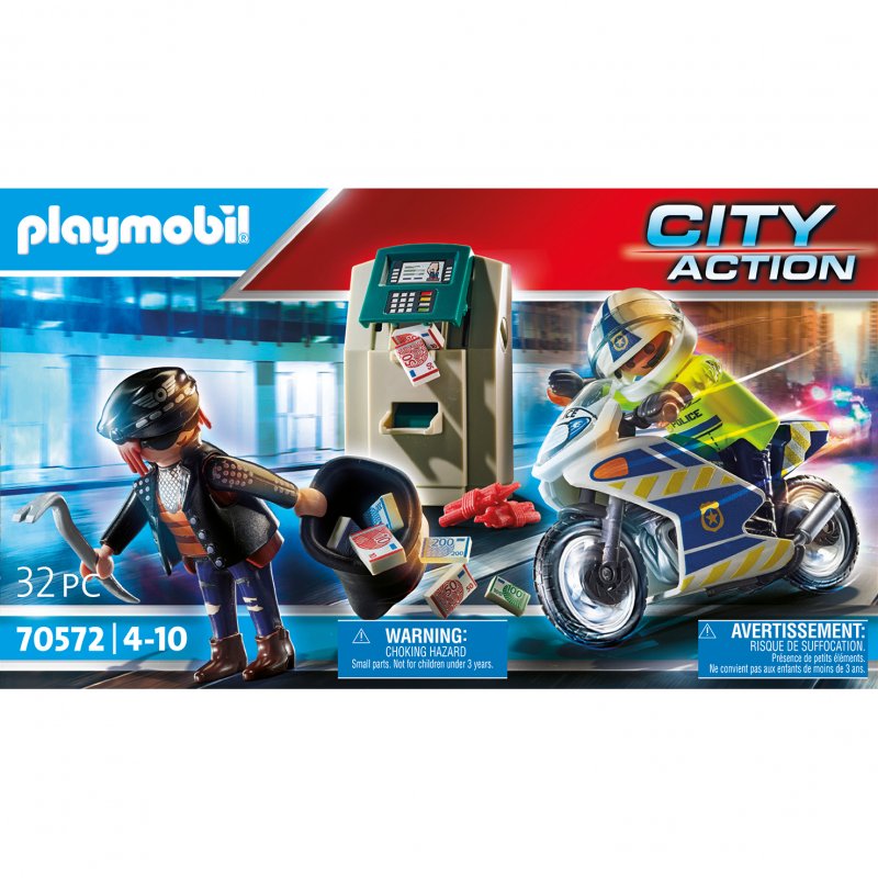 Playmobil City Action Policier Avec Moto Et Voleur Pccomponentes Fr