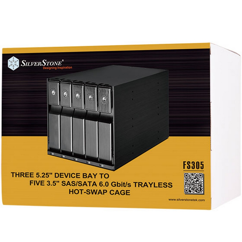 Silverstone SST-FS305B-E Festplatten Käfig - 3x5,25" Auf 5x3,5" SAS/SATA Hot-Swap