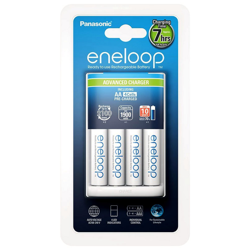 Panasonic Eneloop Bq Cc17 Cargador 4 Pilas Aa 1900mah