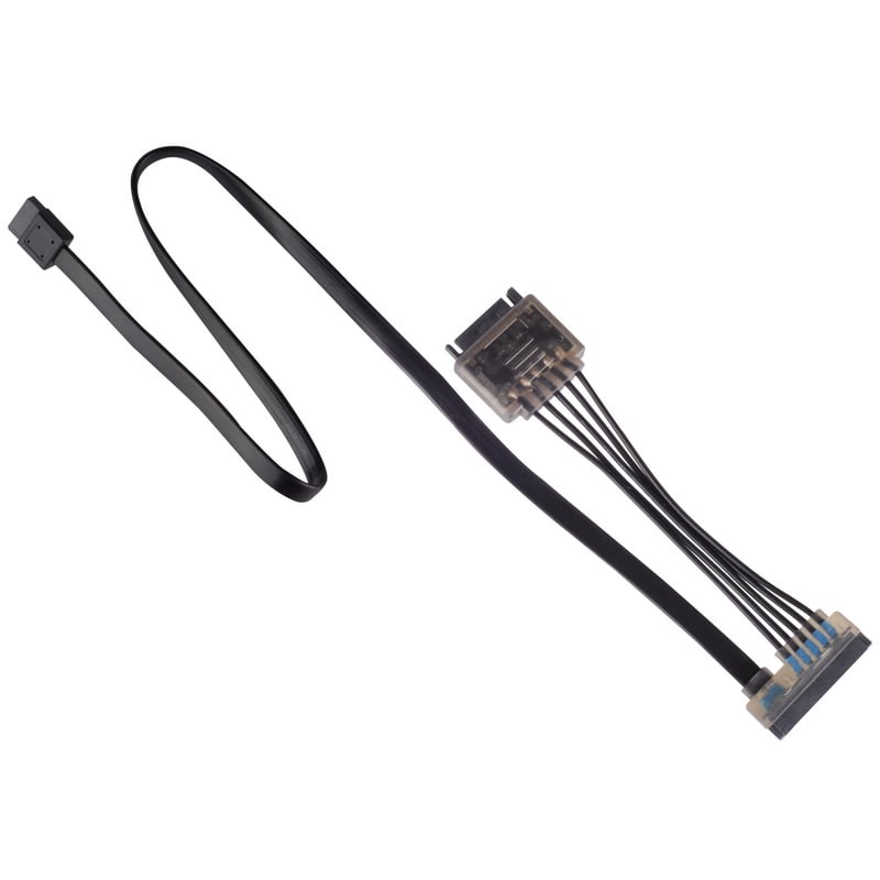 SilverStone CP13 Cable Extensión SATA 15+7 Pines Negro