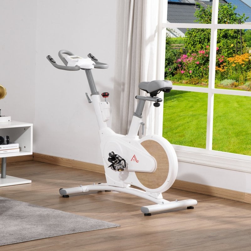 Bicicleta Estática HOMCOM Con Pantalla LCD, Resistencia