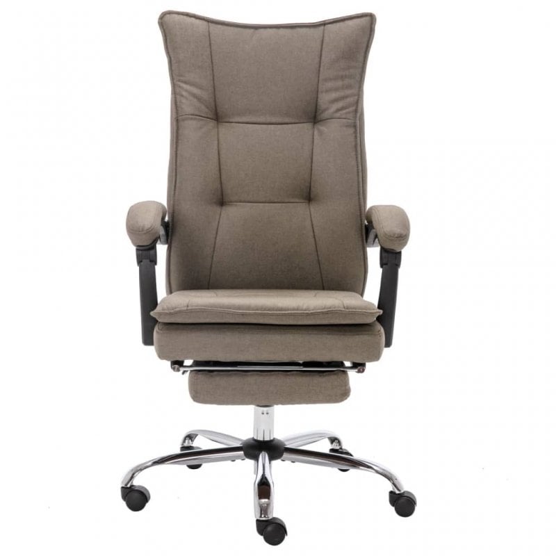 VidaXL Silla de Oficina de Masaje Tela Gris Taupe