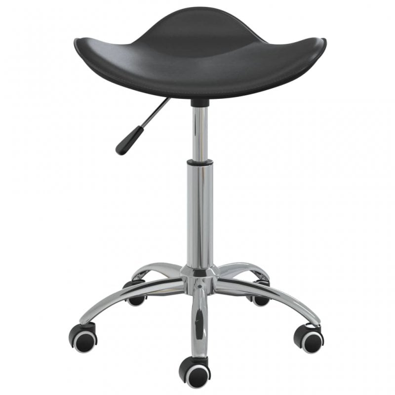 VidaXL Silla de Oficina Cuero Sintético Negro