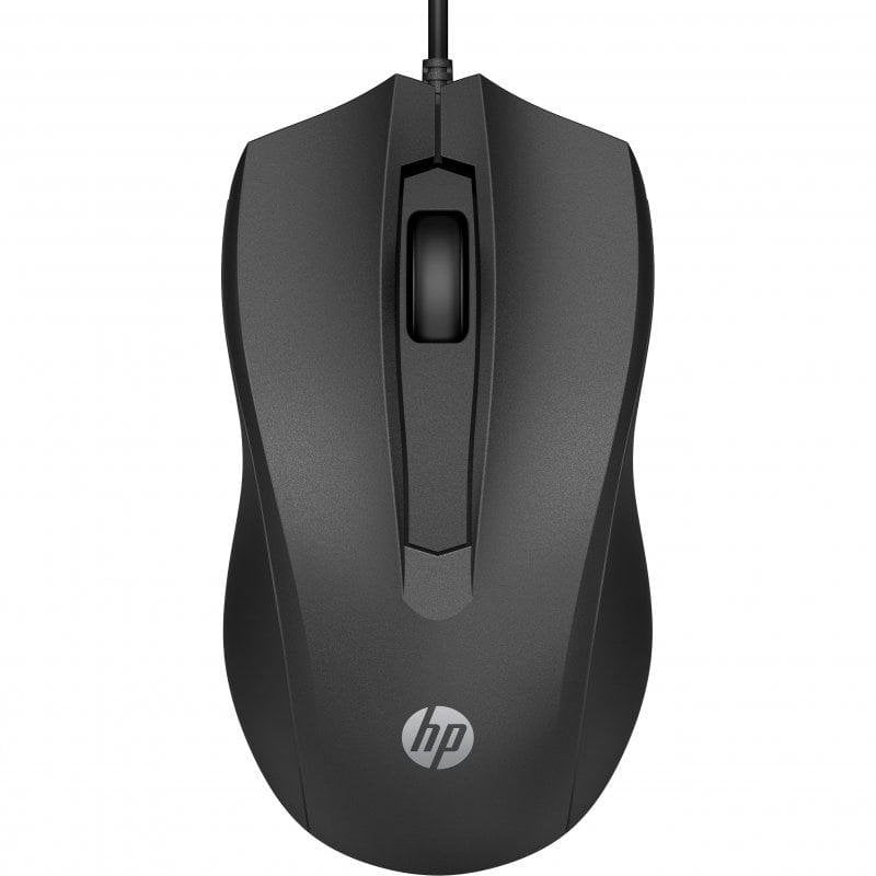 Ratón HP Wired 100 Cable USB 1600 DPI Negro Ambidiestro Oficina