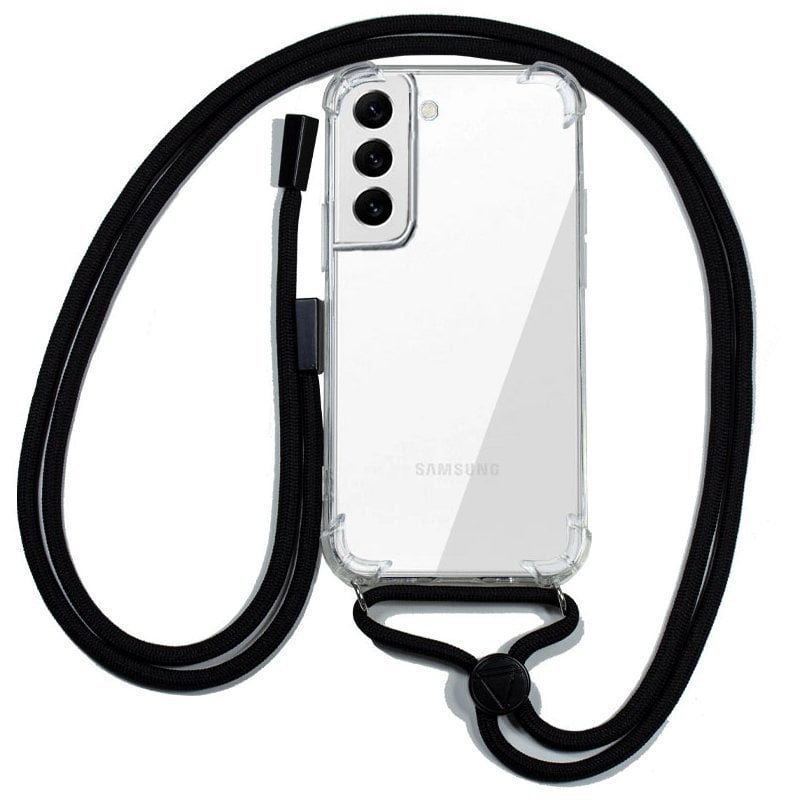 Fantastica custodia con cordino nero per Samsung Galaxy S22 S901