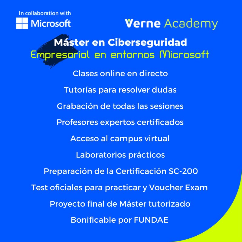 Verne Academy Máster Ciberseguridad Empresarial en Entornos Microsoft ...