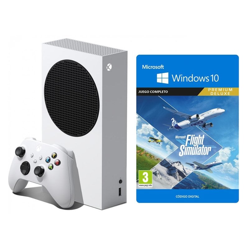 Microsoft Pack Xbox Series S 512GB + Flight Simulator Edición Premium  Deluxe Descarga Digital