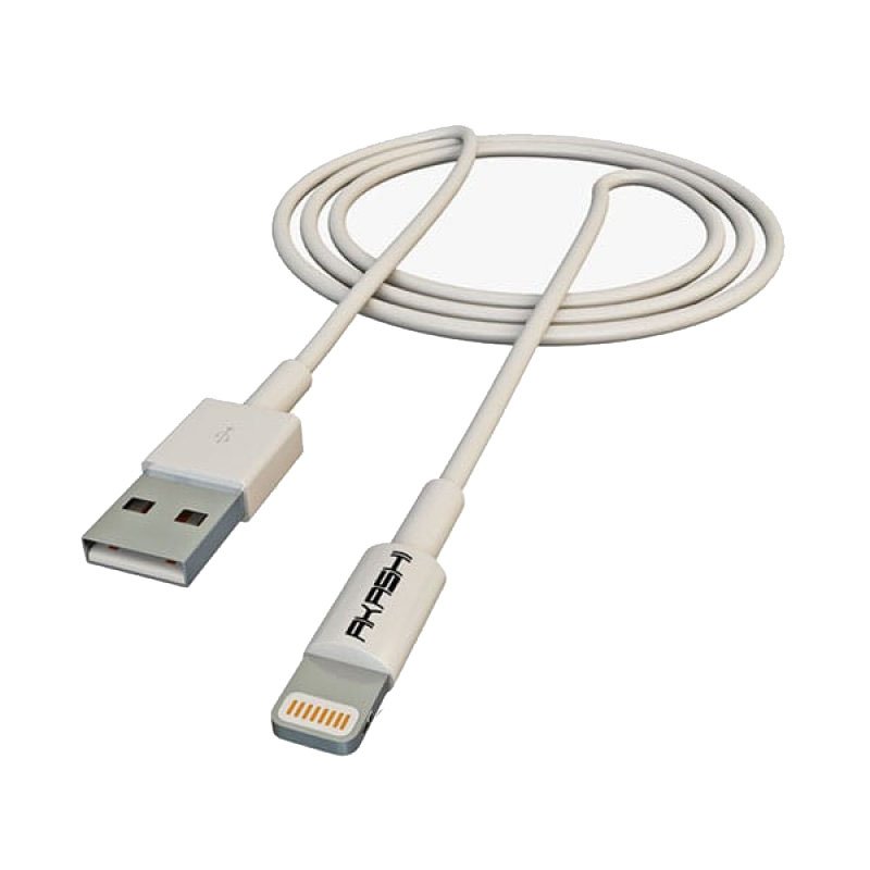 Câble Akashi USB-A vers Lightning Mâle/Mâle 1m Blanc