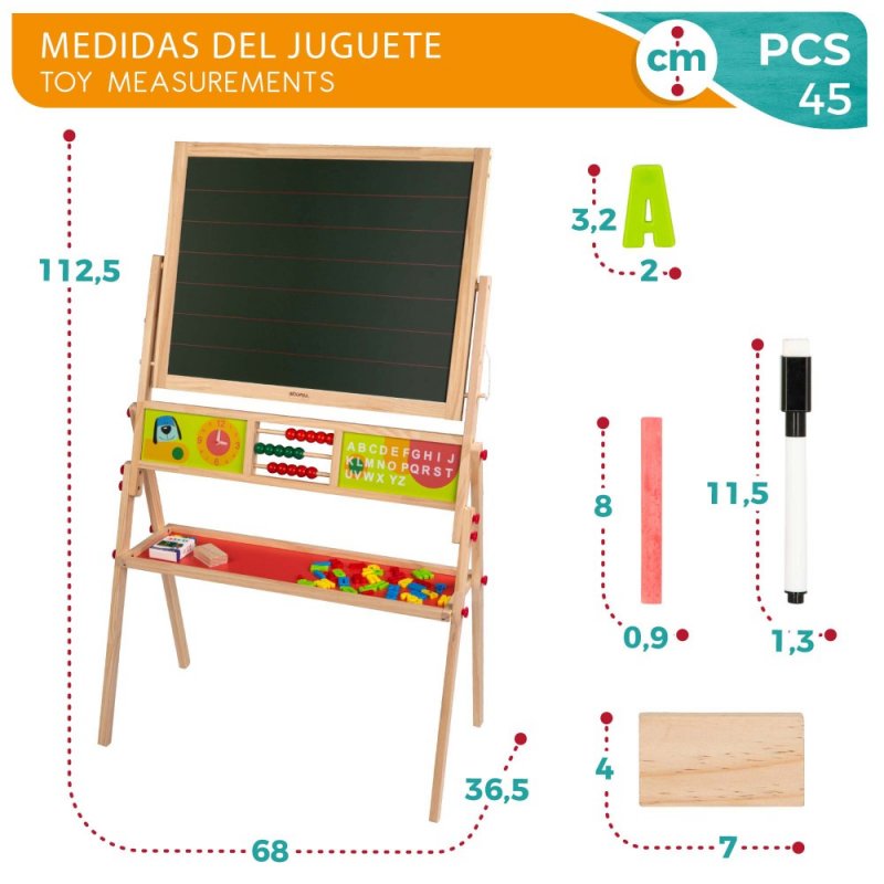 Tableau Magnétique En Bois Pour Enfants – Dessin Effaçable, Style Léopard, Avec Tampons