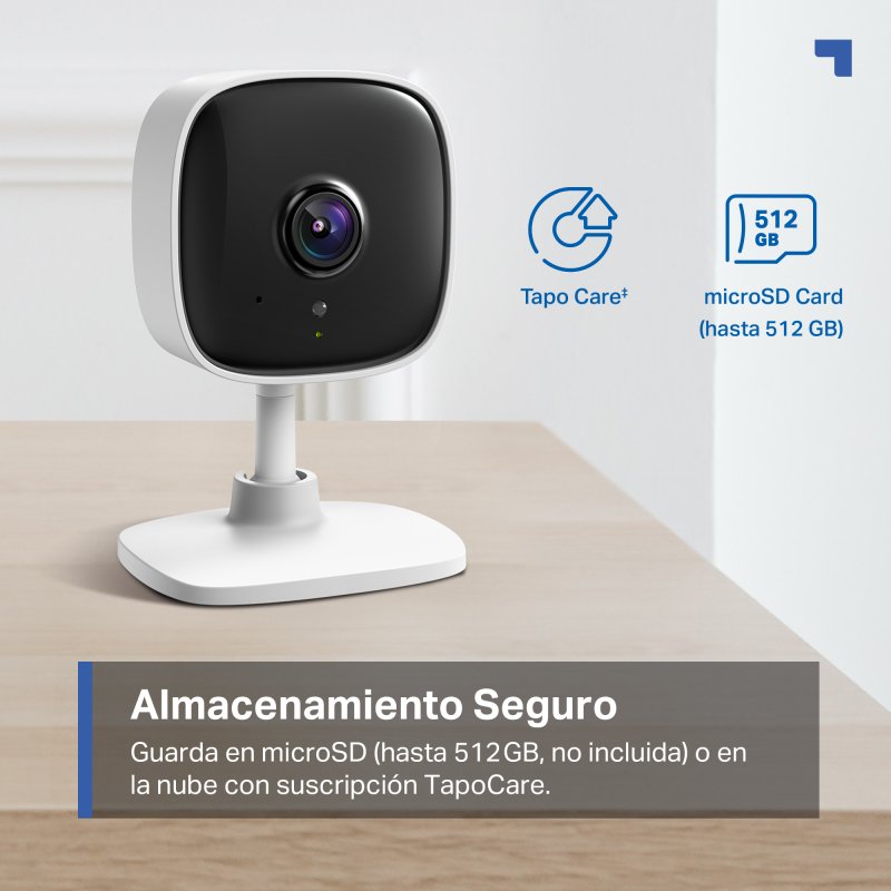 TP-Link Telecamera Wi-Fi Interno 1080p Con Scheda Lexar 256GB Micro SD – Visione Notturna E Audio Bidirezionale