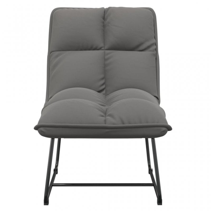VidaXL chaise longue avec structure en métal velours gris