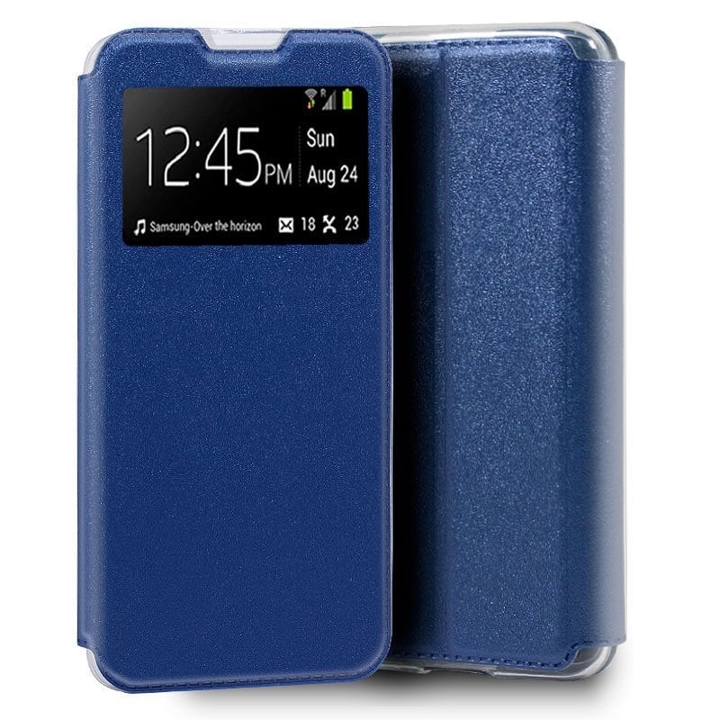 Image of Fantastica custodia Flip Cover blu tinta unita per Huawei Y5p cod079