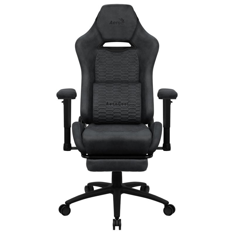 Aerocool Royal AeroSuede Cadeira Gaming com apoio para os pés em cinzento ardósia