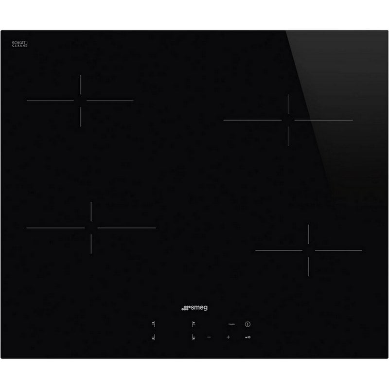 Image of Piano cottura a induzione Smeg SE264TD1 4 zone 60 cm Nero