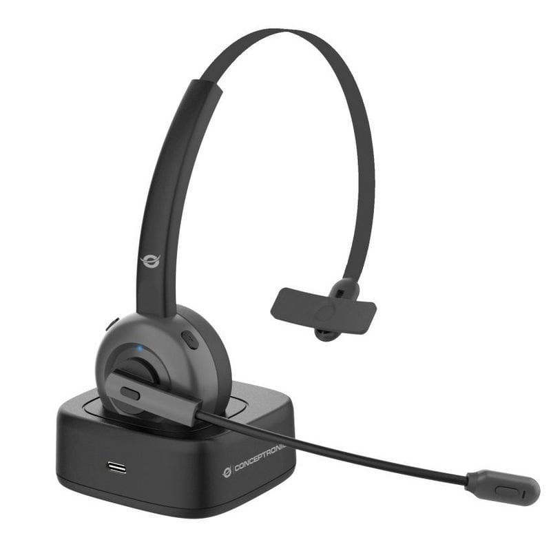 Auricolare Bluetooth wireless Conceptronic POLONA03BD con stazione di ricarica