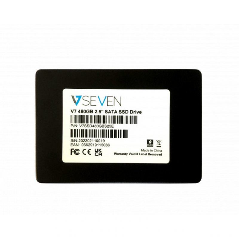 Image of V7 V7SSD480GBS25E drives allo stato solido 2.5" 480 GB Serial ATA III 3D TLC