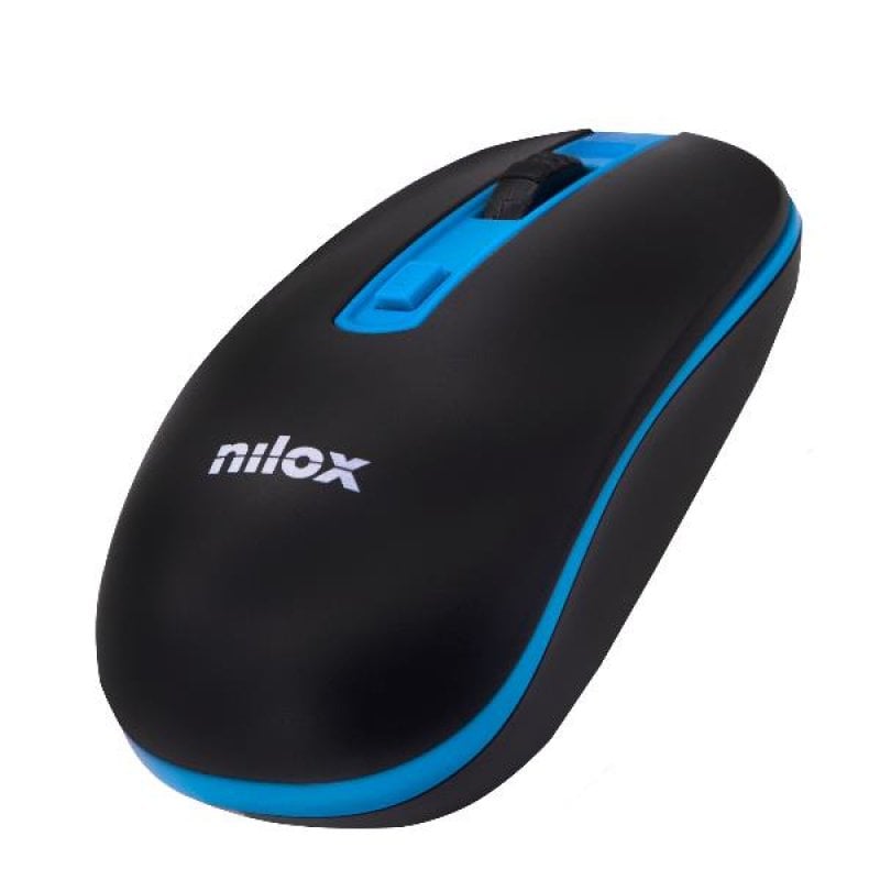 Souris Optique Sans Fil Nilox 1600 DPI Noir-Bleu