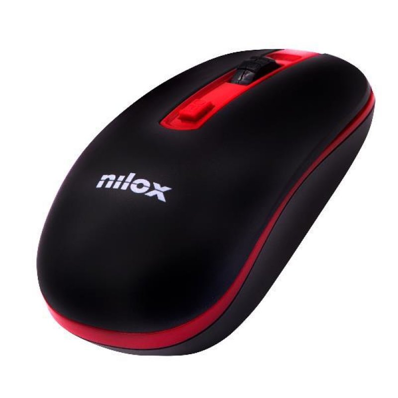 Souris optique sans fil Nilox 1600 DPI rouge