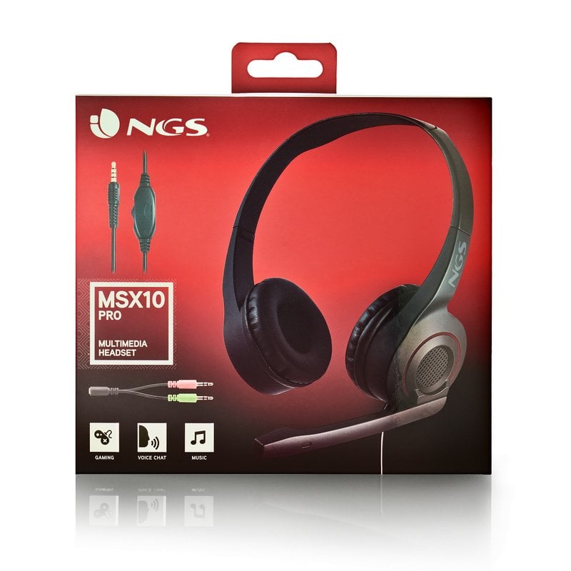 NGS MSX 10 Pro Auriculares con Micrófono Negros