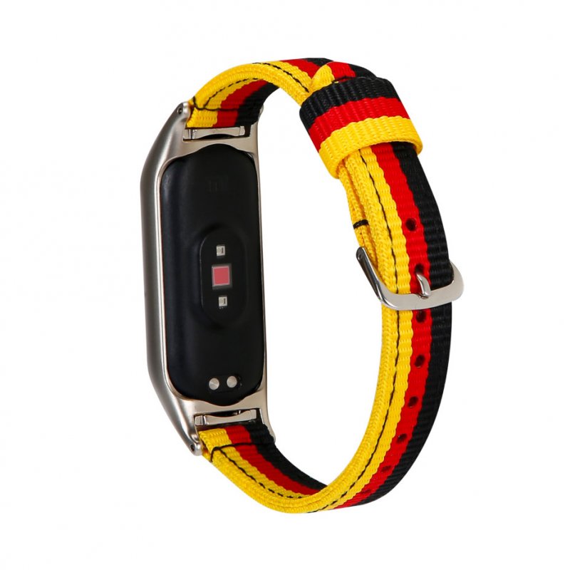 Estuyoya Correa de Nailon para Xiaomi Mi Band 5/6 Colores Bandera de Alemania