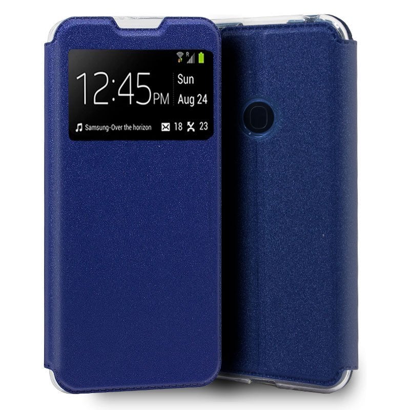 Image of Fantastica custodia Flip Cover blu tinta unita per Samsung Galaxy M21 M215 cod079