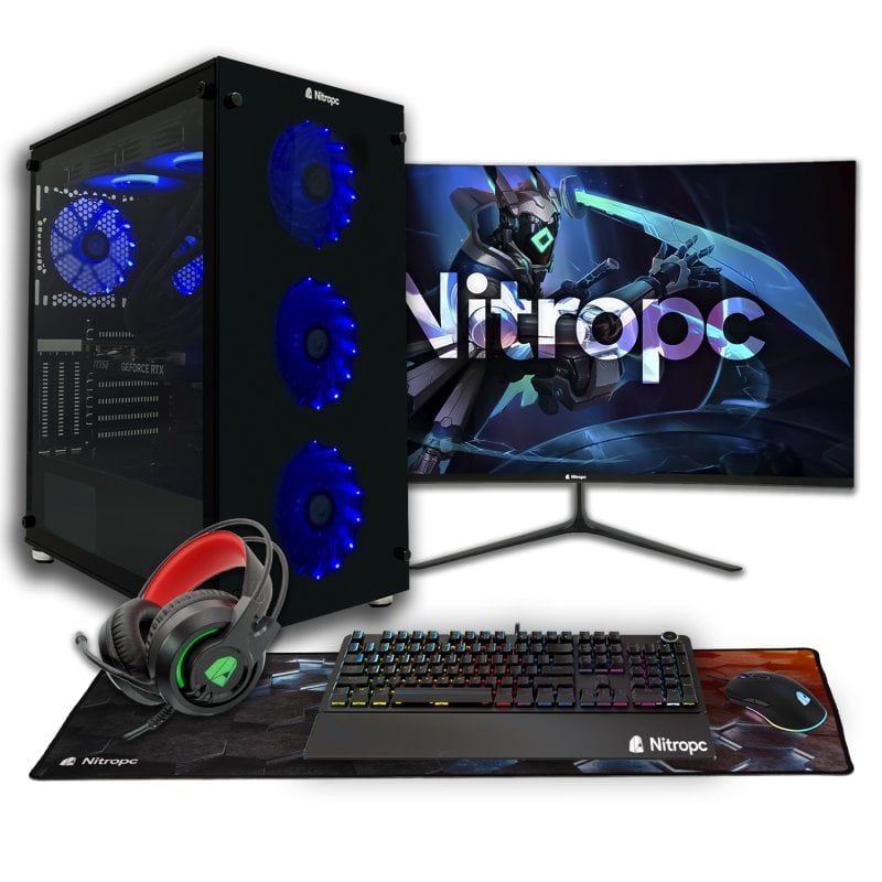 Image of NitroPC Pack Diamond Intel i7-12700KF/32GB/2TB SSD/RTX 3060 + Monitor curvo 24" FullHD 165Hz