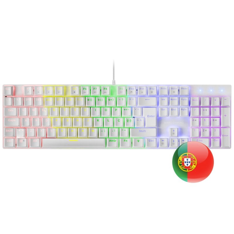 Mars gaming Mk Cloud Gaming Mechanical Keyboard White