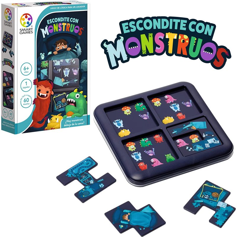 Smart Games Rompecabezas Educativo Escondite con Monstruos +6 Años