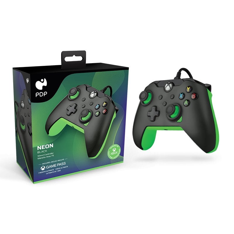 PDP Wired Xbox/PC + 1 Month Gamepass Xbox Neon Black