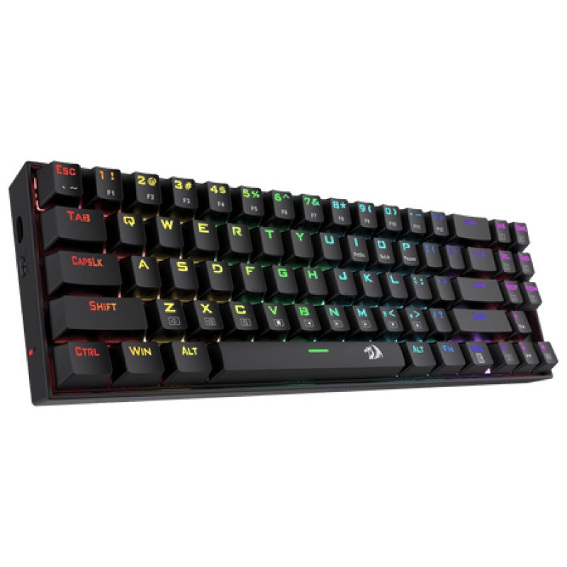 MKCLOUD Teclado Inalámbrico RGB Negro Switch Rojo Portugués