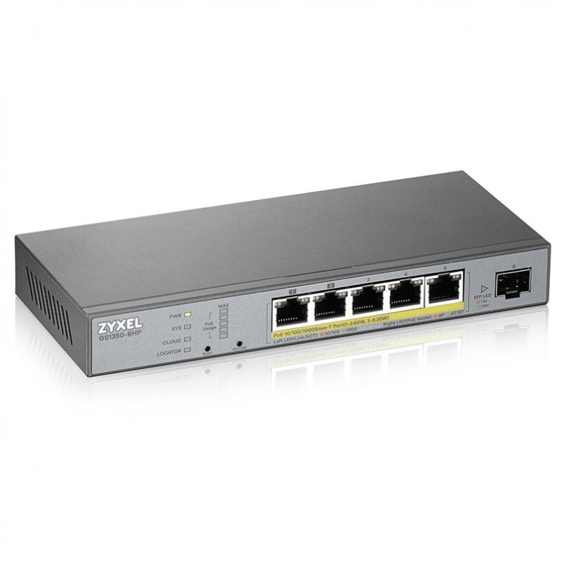 Image of Switch Zyxel GS1350-6HP Switch gestito L2 5 porte Gigabit PoE + 1 SFP cod079