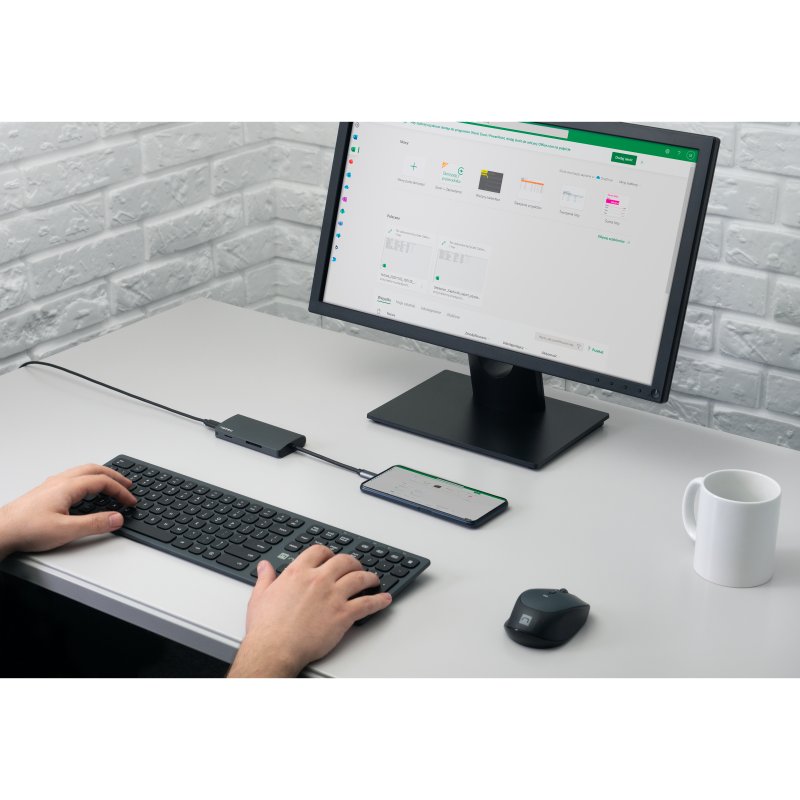 Hub NATEC Fowler Mini USB 2.0 Type-C Grau HDMI USB 3.2 Gen 1 Type-A Type-C