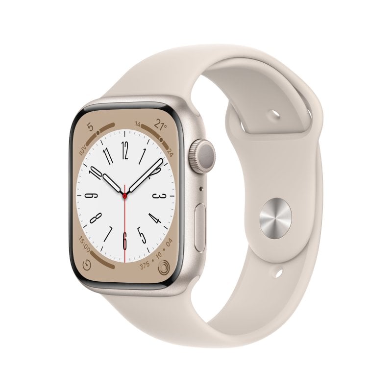 Compre o artigo Apple Watch SE GPS + Cellular, Caixa em alumínio meia‑noite  de 44 mm com Bracelete desportiva luz das estrelas - S/M - Apple (PT)