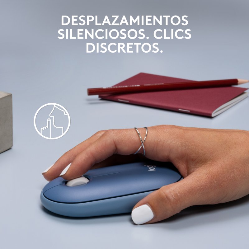 Pibble M Logitech Pebble M350 Ratón Óptico Inalámbrico Azul Blueberry ...