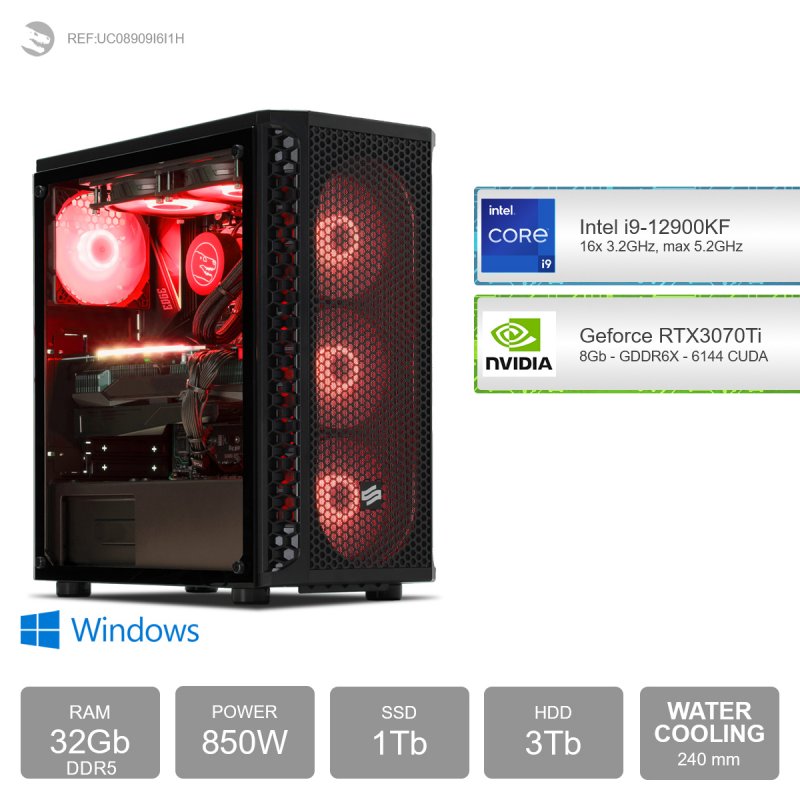 Sedatech Pc Pro Gaming Watercooling Intel Core I9 12900kf 32gb 3tb 1tb Ssd Rtx 3070 Ti